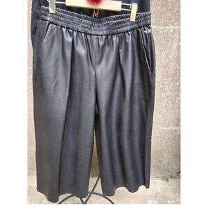 ZARA BASIC Faux Leather Goucho Pants XL